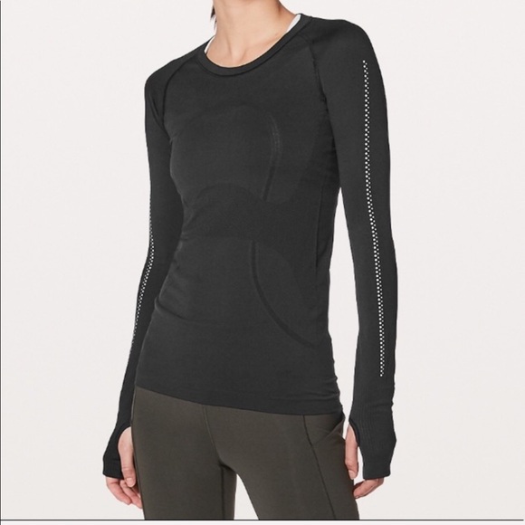 Lululemon NWT Swiftly Tech Crew Reflective 2 Black - Picture 4 of 7